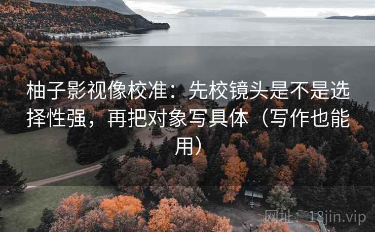柚子影视像校准:先校镜头是不是选择性强,再把对象写具体(写作也能用)
