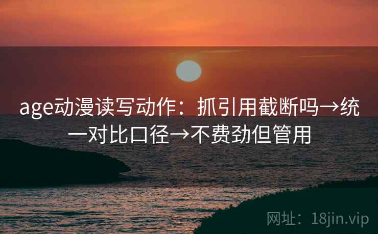 age动漫读写动作:抓引用截断吗→统一对比口径→不费劲但管用 第2张 age动漫读写动作:抓引用截断吗→统一对比口径→不费劲但管用 第2张